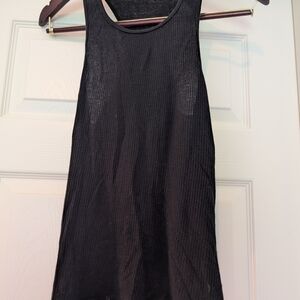 James Perse Black Ribbed Tank